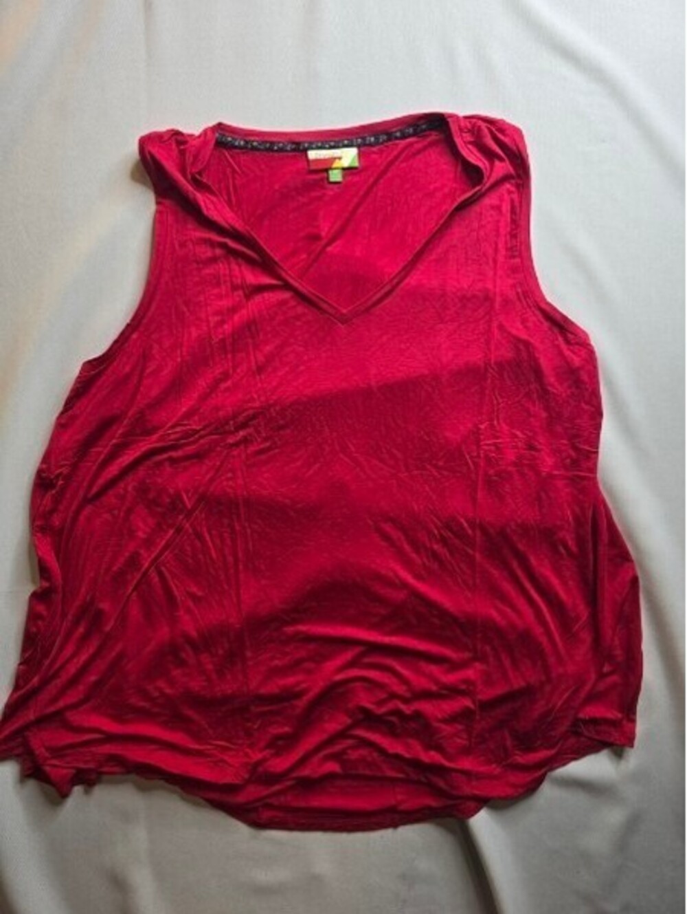 Fernown Women's 3X Red Viscose Spandex Sleeveless Top NEW